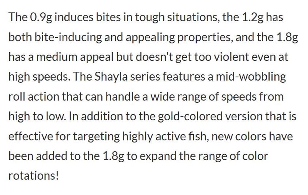 Valkein Spinnerköder Scheila 1,8 Gramm Sinkend Nr.7 (6095)