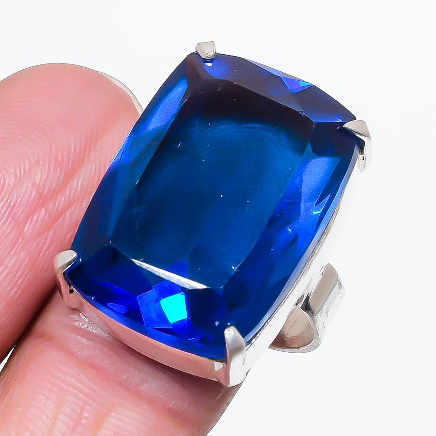 

Natural London Blue Topaz Gemstone 925 Sterling Silver Jewelry Ring Size 5 I3s23