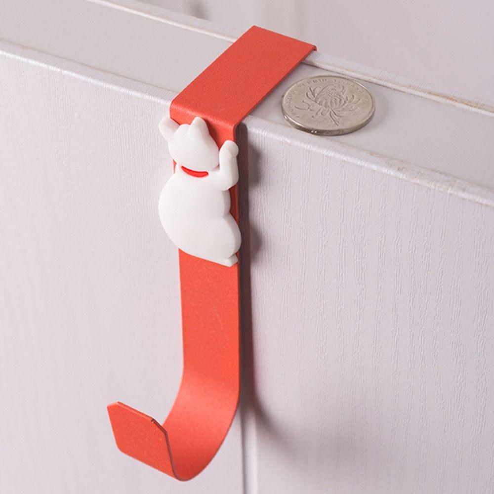 Stainless Steel Cat Kitchen Cabinet Door Cat Shape Cat Storage Hook Drawer Robe Hanger Office