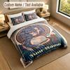 3Pcs Bedding Set Custom Name Text, 1 Sheet 2 Pillowcases Home Bed DecorArcane