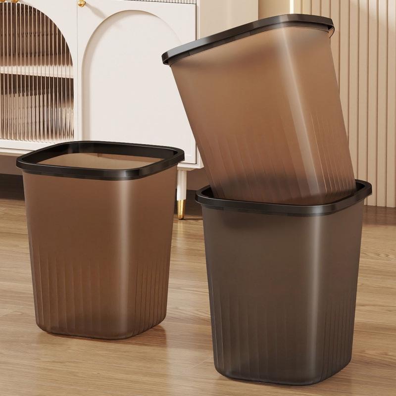 Light Luxury Transparent Large Capacity Trash Can for Home & Office