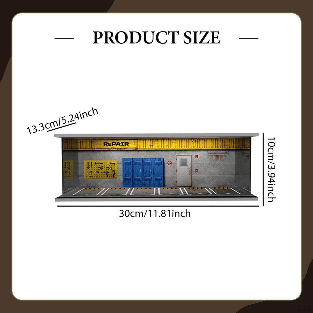 1/64 Model Car Display Case Diorama Decorative Scenario Toy Storage Box Showcase Organizer for
