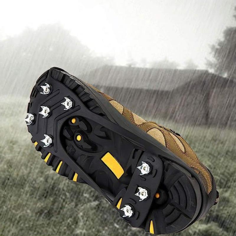 8 Teeth Ice Gripper For Shoes Snow Crampons Anti-slip Ice Gripper Hiking Cleats Spikes Traction Ice Floes 8 Stud Shoes Grip