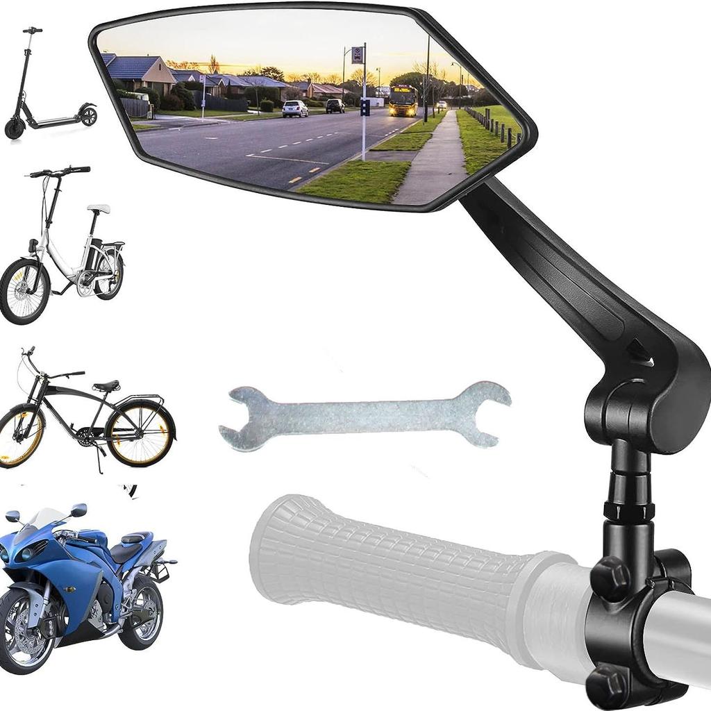 Mountain Bike Rearview Mirror Battery Car High Definition Flat Mirror Rearview Mirror Riding Accessories