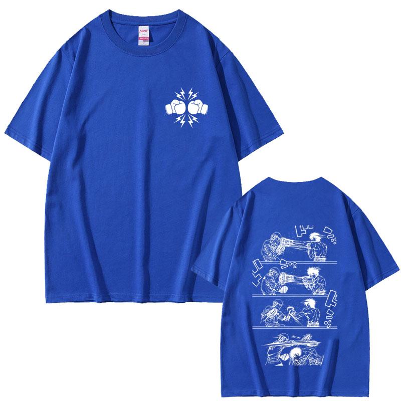 Anime Hajime No Ippo Makunouchi Tshirt Takamura KGB Tshirt Kamogawa Boxing Gym T Shirts Unisex Women Unisexga Oversized Streetwear