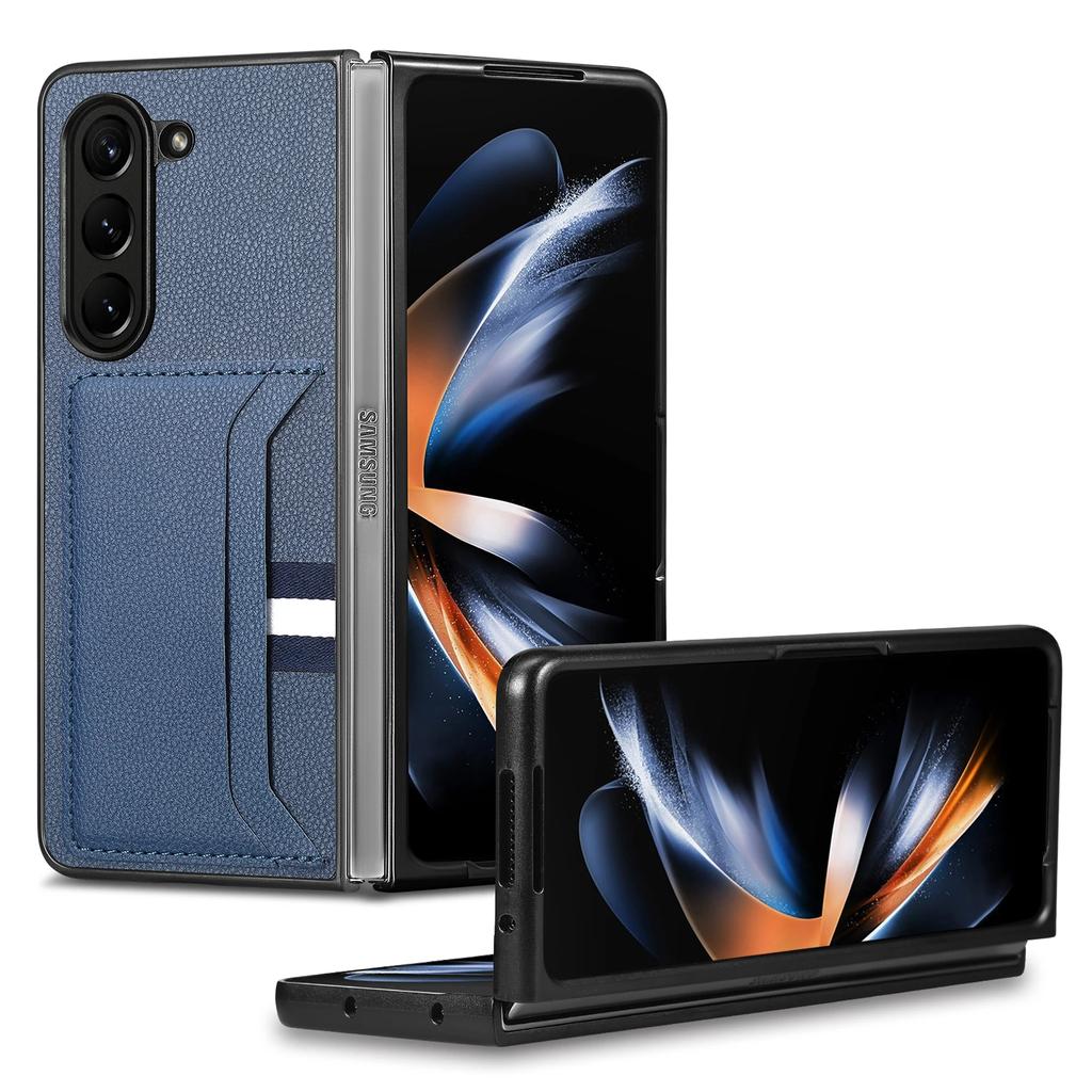 Portofel cu buzunar pentru card din piele pentru Samsung Galaxy Z Fold7 5G Fold 7 6 5 Fold6 Fold5 Fold3 Fold4 Fold2 Fold 4 3 2 Husă pliabilă