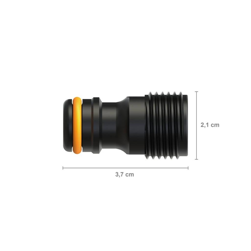 Fiskars Double Tap Connector Garden Hose Adapter for Tap 21-33mm