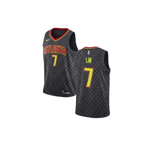 Nike NBA Large Atlanta Hawks ( SW ) Jeremy Lin No. 7 Jersey Black Men s 864457-020 XXXL