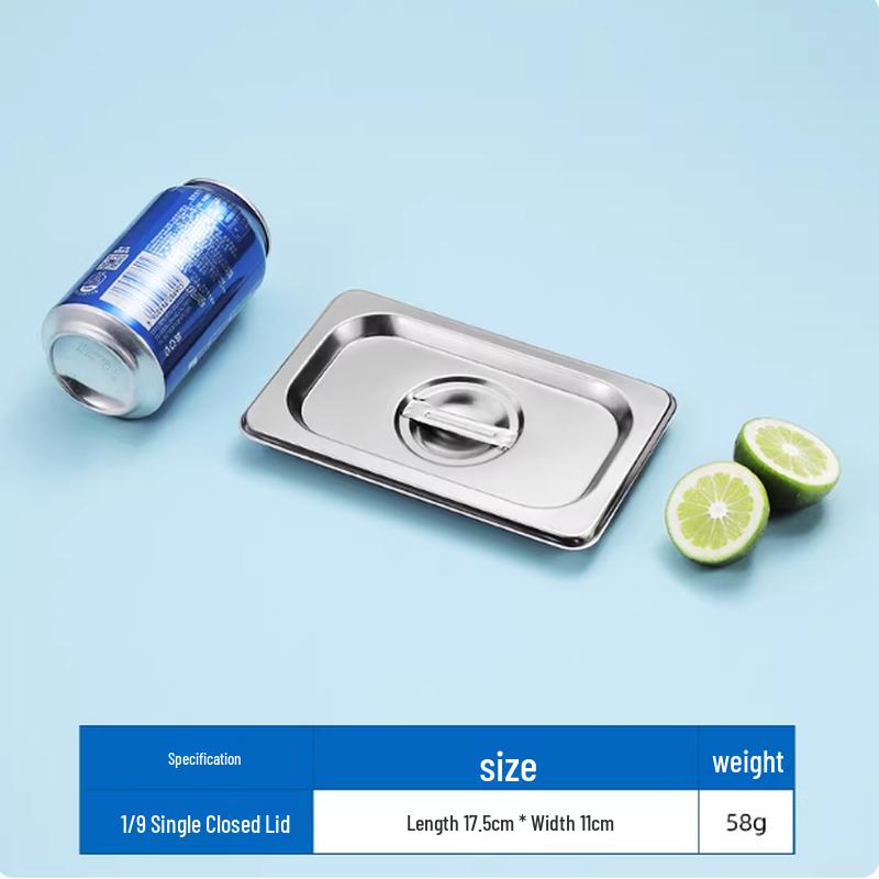 

1/9 Stainless Steel Food Pan Lid