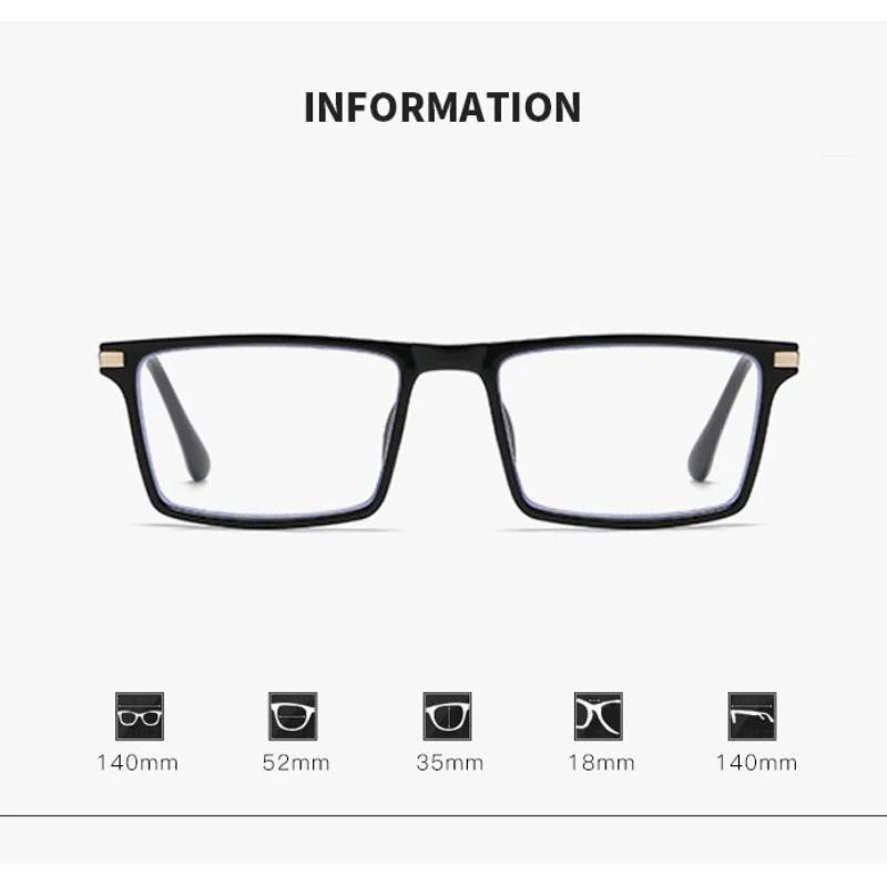 Retro Pochromic Multifocal Reading Glasses for Men Women Ultralight HD Progressive Presbyopia Unisex Square Anti-UV Glasses