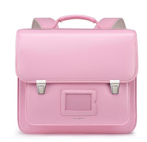 Japanese PU Orthopedic School Backpack for Kids, Primary School Satchel for Girls & Boys, Lightweight Book Bag for Grades 1-3