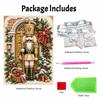 DIY Pearl and Diamond Painting Kit. Christmas Nutcracker Soldier theme. suitable for beginners. festive home wall decoration. handmade gift.