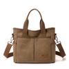 Korean Minimalist  Large Canvas Women Crossbody Bag, Durable Washable Versatile Handbag For Office Commute School Life And Weekend Shopping Activities