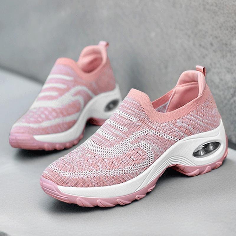Damskie Sneakersy Wszechstronne Damskie Sneakersy Ortopedyczne Buty na Platformie Damskie Buty Casualowe Antypoślizgowe Odporne na Ścieranie Tenis De Mujer