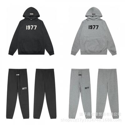 Set Casual pentru Bărbați și Femei: Hanorac cu Glugă și Căptușeală din Fleece din Bumbac cu Pantaloni Jogger
