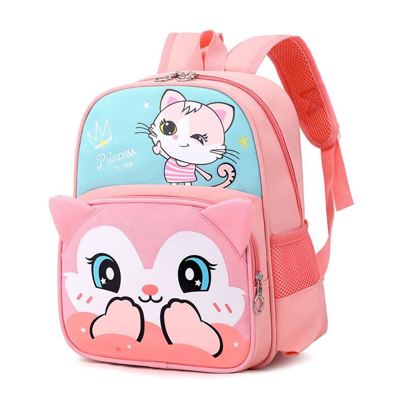 

School BagsChildren s cute cartoon bag foreign trend 2-5 year old baby backpack рожевий