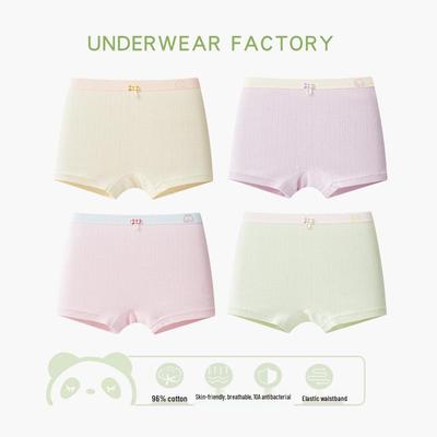 Girls' A-Grade Pure Cotton Boxer Briefs - Medium & Large, Antibacterial, All-Cotton Crotch, Ages 10+