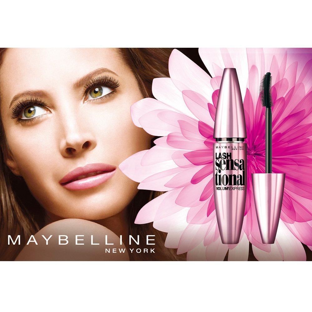 Maybelline Volume Express Lash Sensational S02 Burgundy Mascara, comes off with warm water