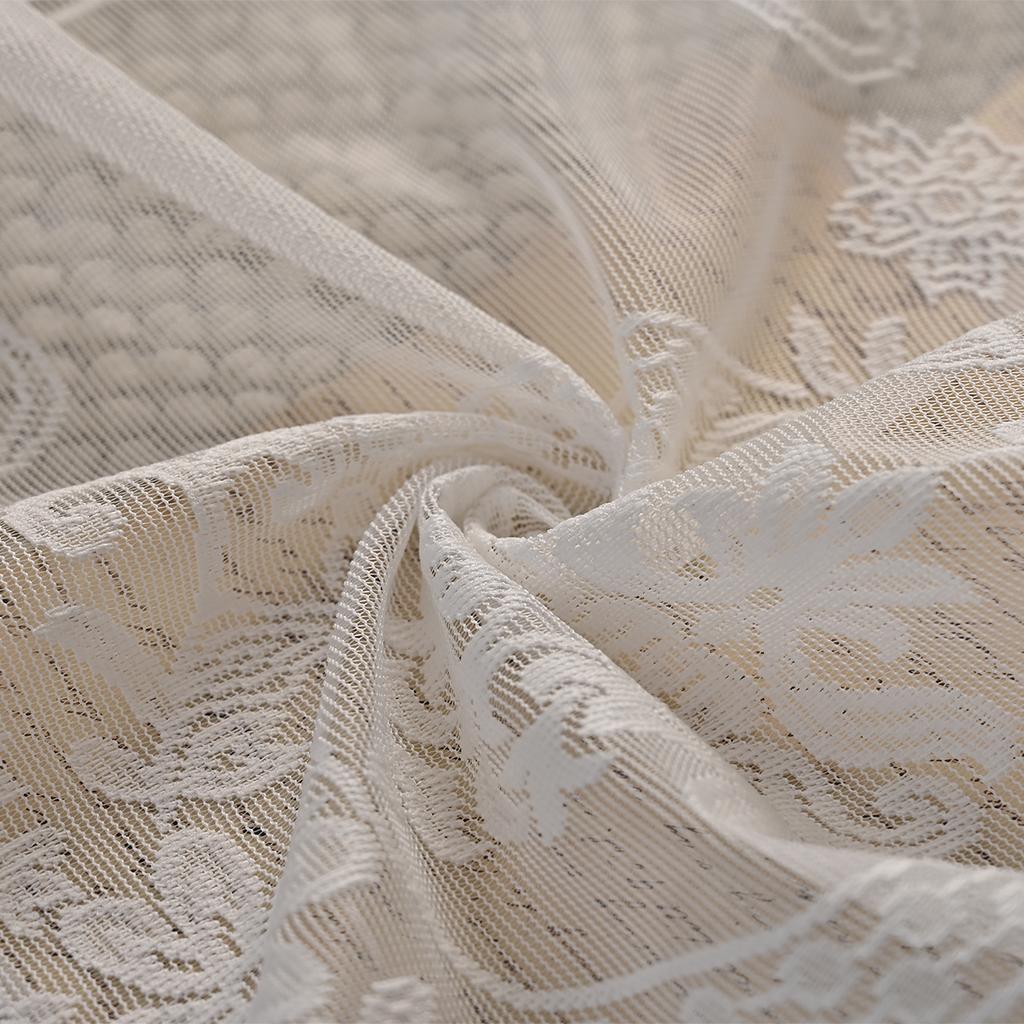 1PC White Short Lace Curtain,Cute Floral Pattern Kitchen Valance,Window Valances Pastoral Tulle Voile Home Decor Kitchen Door
