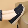 Damen-Mokassins, Penny-Loafer, lässige Slip-Ons, Krankenschwester-Schuhe, Erbsen, weiche Flats, schwarze Fahr- und Wanderschuhe für Damen