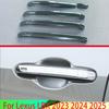 For Lexus LBX 2024 2025 Car Accessories ABS Chrome Door Handle Cover With Smart Key Hole Catch Cap Trim Molding