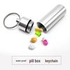Aluminum Keychain Mini Waterproof Pill Canister - Portable Outdoor Sealed Capsule
