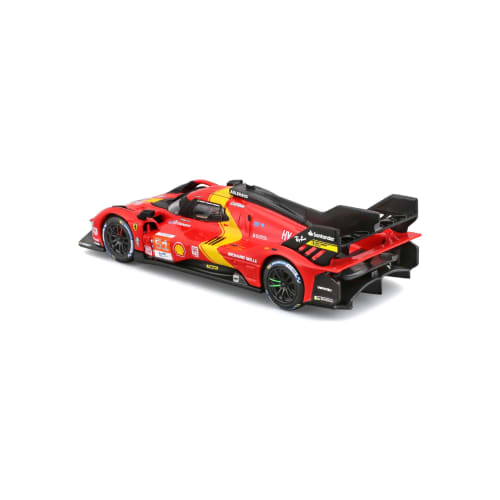 Bburago 1/43 Scale Diecast Model Car of the Ferrari 499P 3.0L Turbo V6 Team Ferrari AF Corse #51, 2023 Le Mans Winner, 18-36312