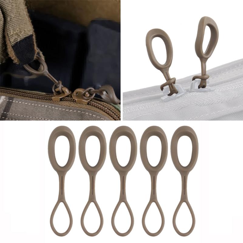 5pack Replacement Zippers Tabs Cord Zippers Pull Tabs Zippers Pull Pullers for Luggage Backpacks Jackets Handbags