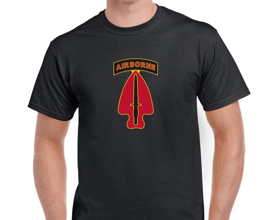 US Army Special Operations Command T-Shirt Airborne Black White Tee Shirt XL