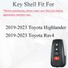 Key Fob Shell Case Replacement Fits for Toyota Highlander RAV4 RAV-4      Keyless Entry Remote Control 4 Button Pad Cover for SUV