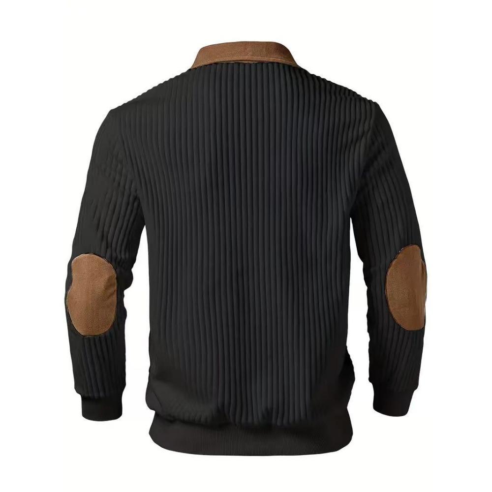 2026 Spring/Summer New Color-Plaid Striped Long-Sleeved Polo Shirt for Men, Fashionable and Casual Style with Collar