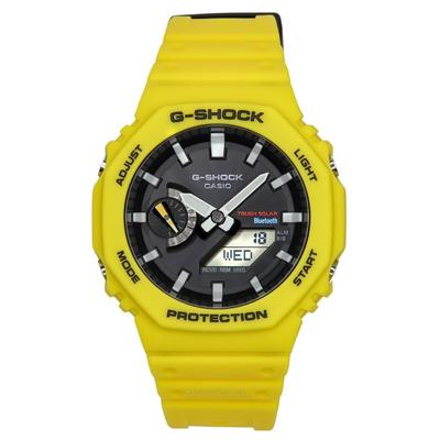 G-Shock Mobile Link Analog Digital Yellow Resin Strap Black Dial Solar GA-B2100C-9A 200M Men's Watch
