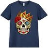 Sugar Skull Crown T-Shirt Day Of The Dead Gothic Floral Tattoo Graphic Tee
