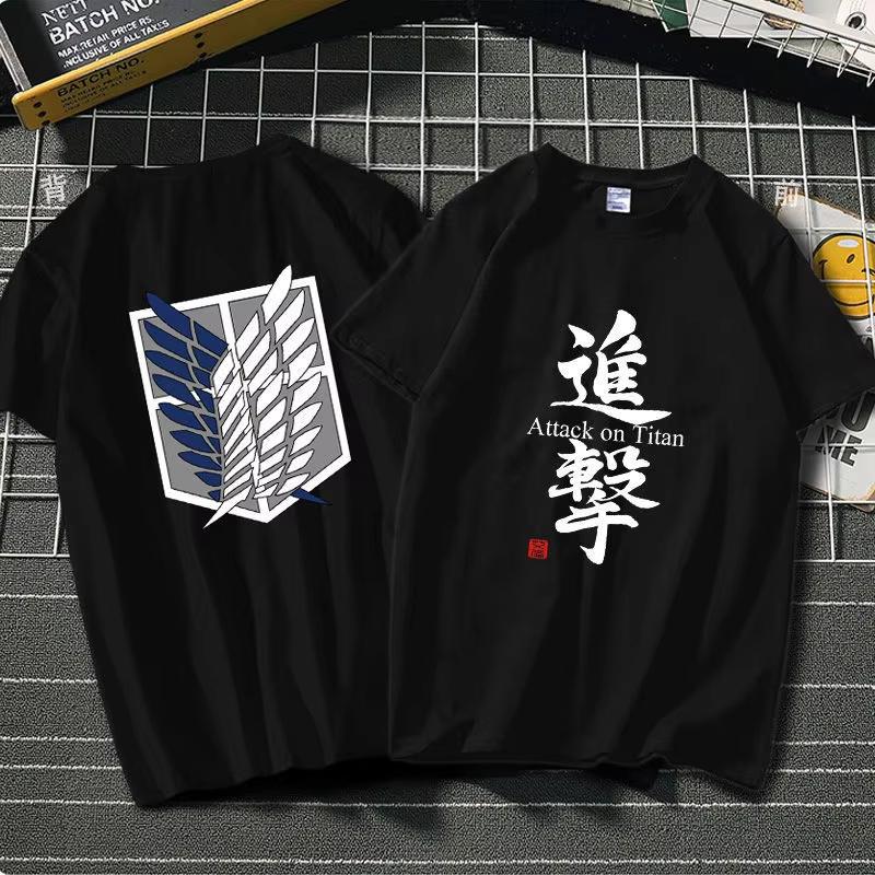 

Summer Anime Attack on Titan Printed T Shirt Men Women Over Sized Trendy T-shirts Anime Fan T-shirt Harajuku Manga Summer Tops 4XL