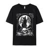 Unisex TShir Cat Skull Occult Summer Cool TShirt T Shirt For Unisex Hip Hop Cotton Leisure TShirt Wholesale