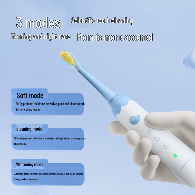 FLYCO FT7110 Children's Sonic Electric Toothbrush CN plug (adapter included)