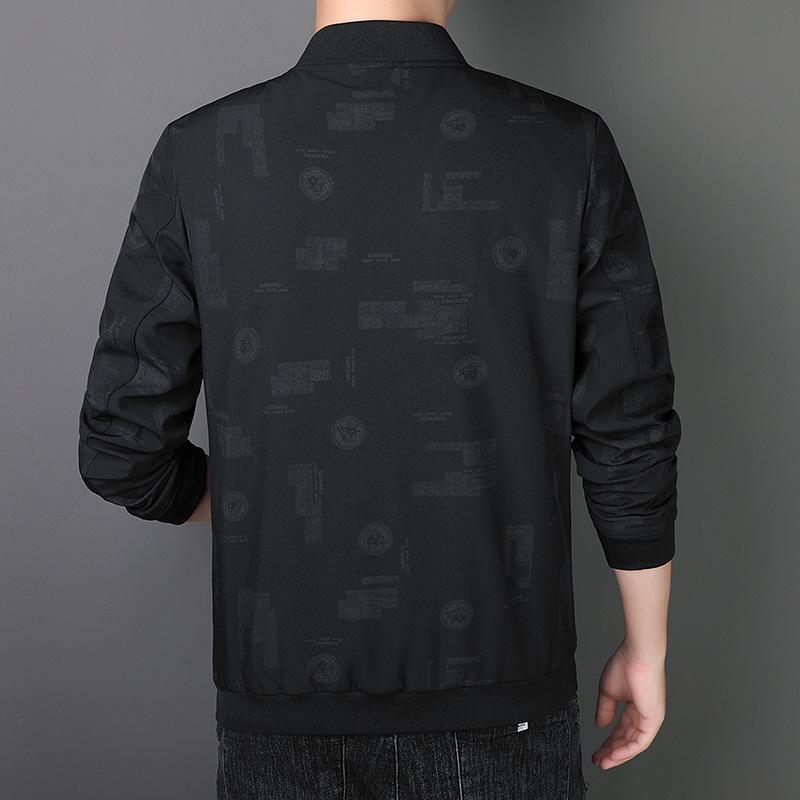 Kurtka Wiosenna i Jesienna Męska Edycja Koreańska Trend Moda Odzież Męska Duży Rozmiar Odzież Baseballowa W Średnim Wieku i Młodzież Cienka Kurtka Casualowa