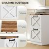 Office Filing Cabinet, 2 Drawers, Hanging File Holders, Letter/A4, 40 x 40 x 71 cm, White