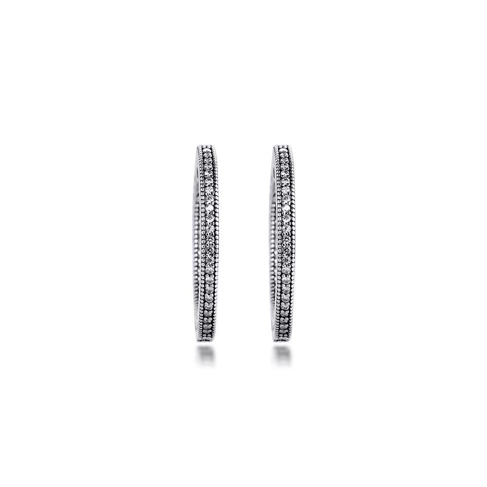 Cercei cerc 925 argint sterling clar CZ cercei nunta pentru femei bijuterii fine