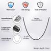 Black Twisted Rope Long Chain Necklace for Men Boys,Waterproof Stainless Steel Links Collar,Classic Simple Male Jewelry Gift