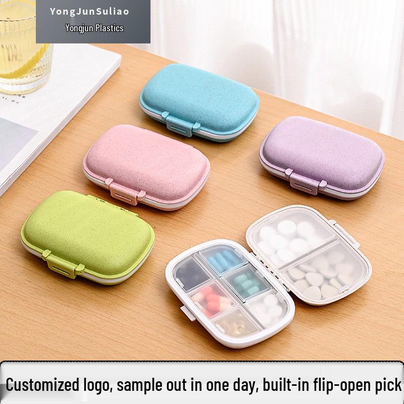 Portable 8-Compartment Moisture-Proof Weekly Pill Organizer and Storage Box
