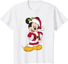 New Santa Mickey Mouse Holiday Short Sleeve Fashion Casual T-Shirt S-4XL Four Seasons Unisex