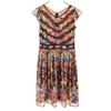 Made In Japan Floral No Sleeve Knee-length Dress 4 Black Women Used