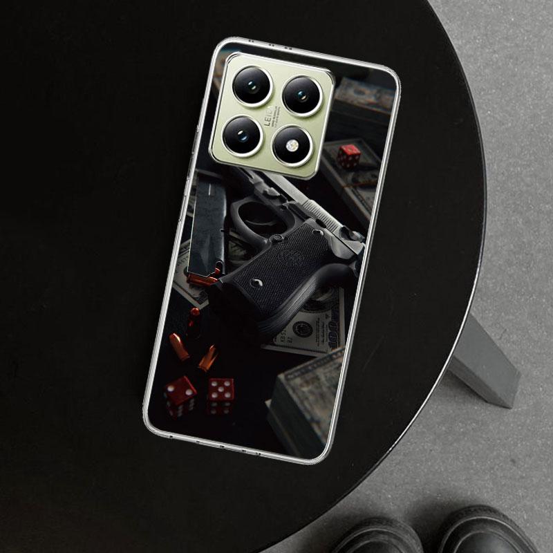 Gun Bullets AK47 Handgun Phone Case Cover for Xiaomi Redmi Note 15 14 13 12 11 Pro Plus 14S 12S 11S 11T 11E 10S 10 Customized Fu
