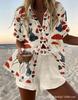 Hot Sale Casual Holiday Shirt Set Beach 1D Printed Shirt Shorts Women's Suit Customized-Made
