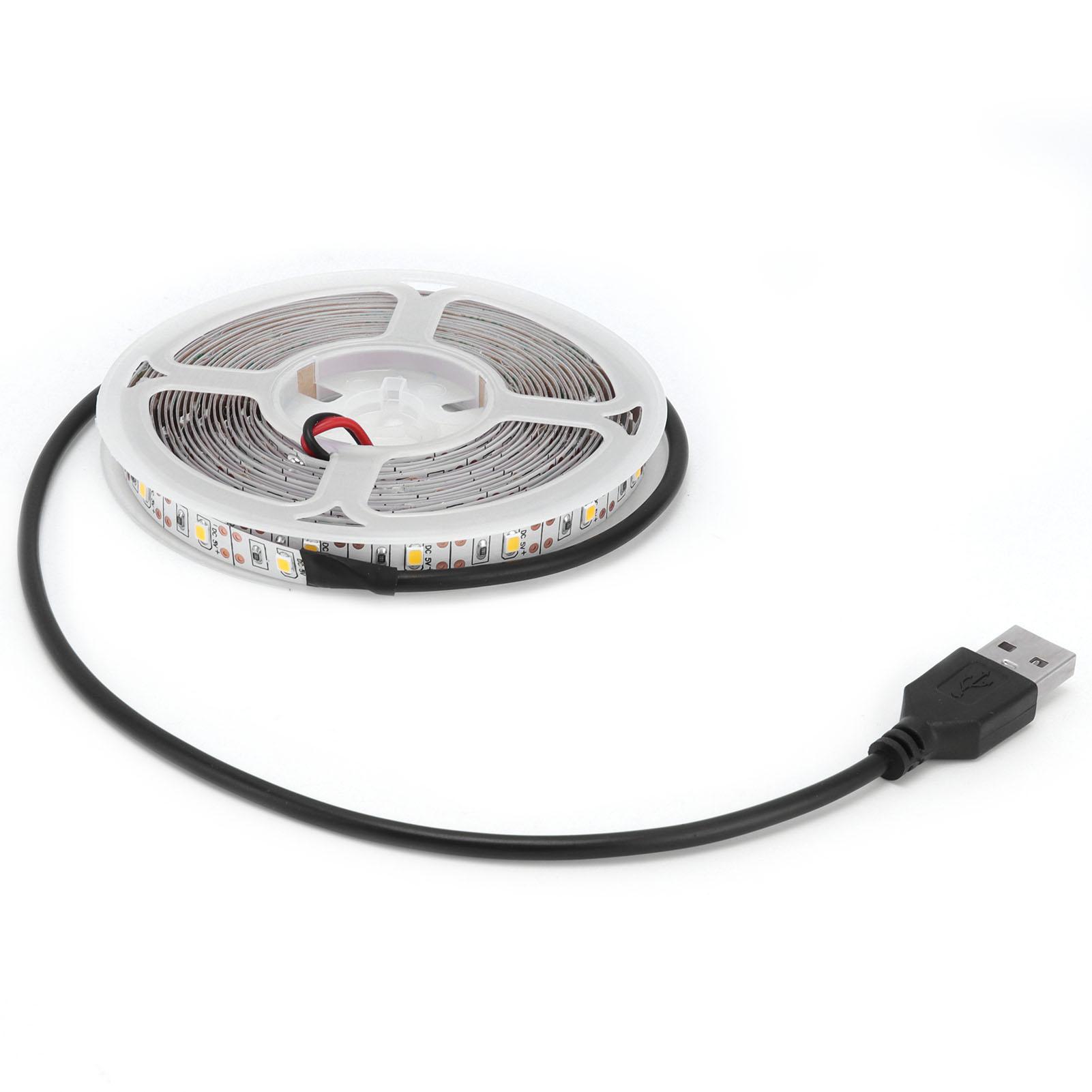 

5 м 16,4 дюйма Светодиодная лента 5 В Питание от USB Ленточные огни Сильная клейкая лента Огни для спальни Кухни Домашнего декора