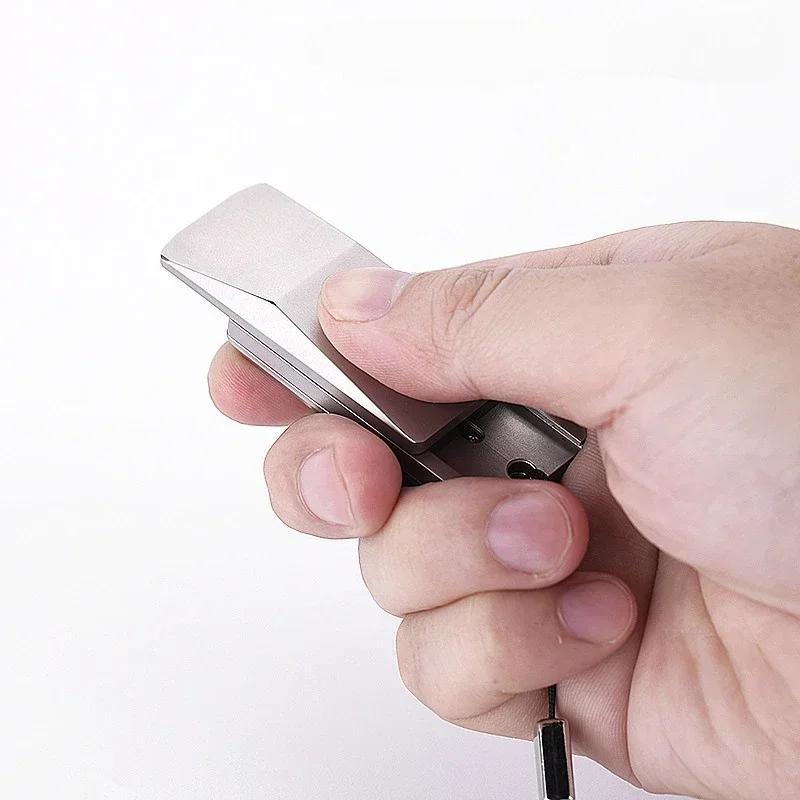 Stainless Steel Mechanical Slider Magnetic Push Card Antistresse Toy Paragraph Ratchet Wheel Pushing Plate Edc Sensory Fidget