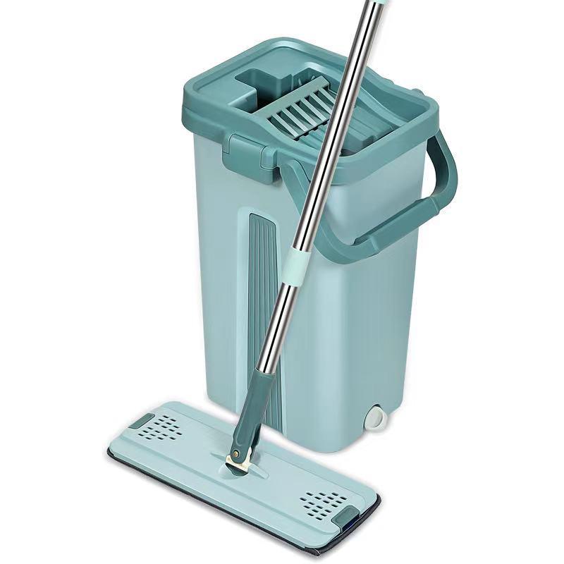 Hands-Free Flat Mop with Easy Clean Bucket