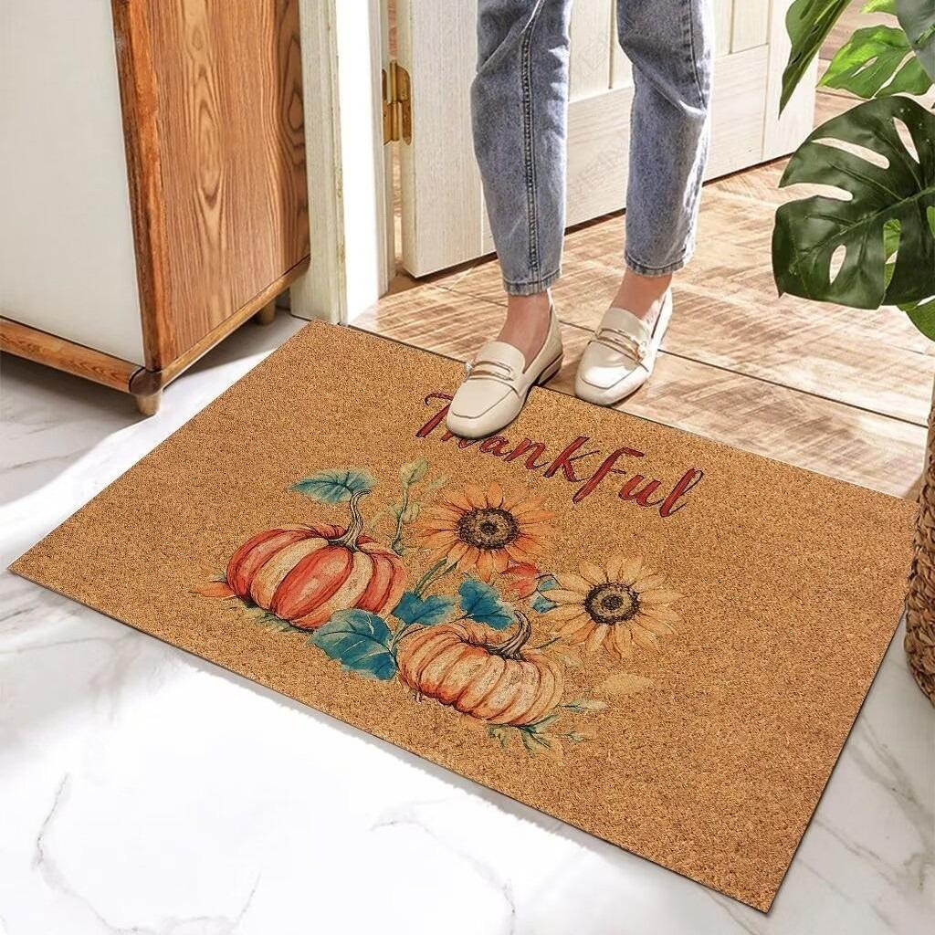 Halloween Jack Pumpkin Carpet Party Festival Living Room Sofa Bedroom Study Kitchen Entrance Door Rug Non-Slip Home Decor Mat