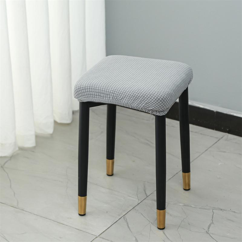 1pc Thickened Small Square Stool Dustproof Protective Cover Elastic Chair Stool Cover Home Decorative Chair Cover